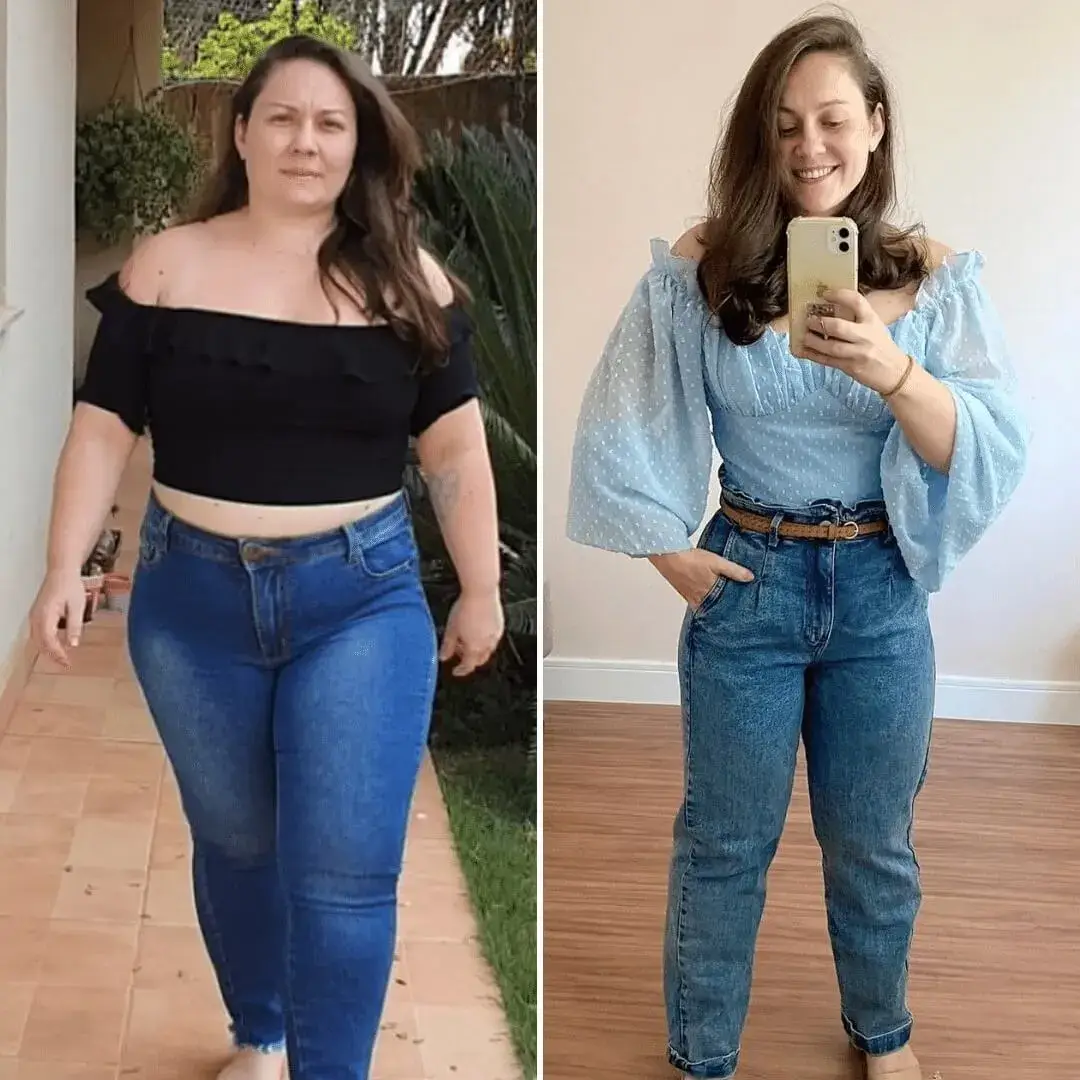 Transformação de 18kg perdidos com tratamento Ozenvitta